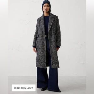 NWT Banana Republic Timeless Topcoat Navy